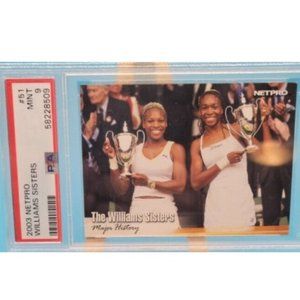 PSA 9 -Mint Card- 2003 Netpro Tennis #51 Serena Williams Venus RC Rookie Card